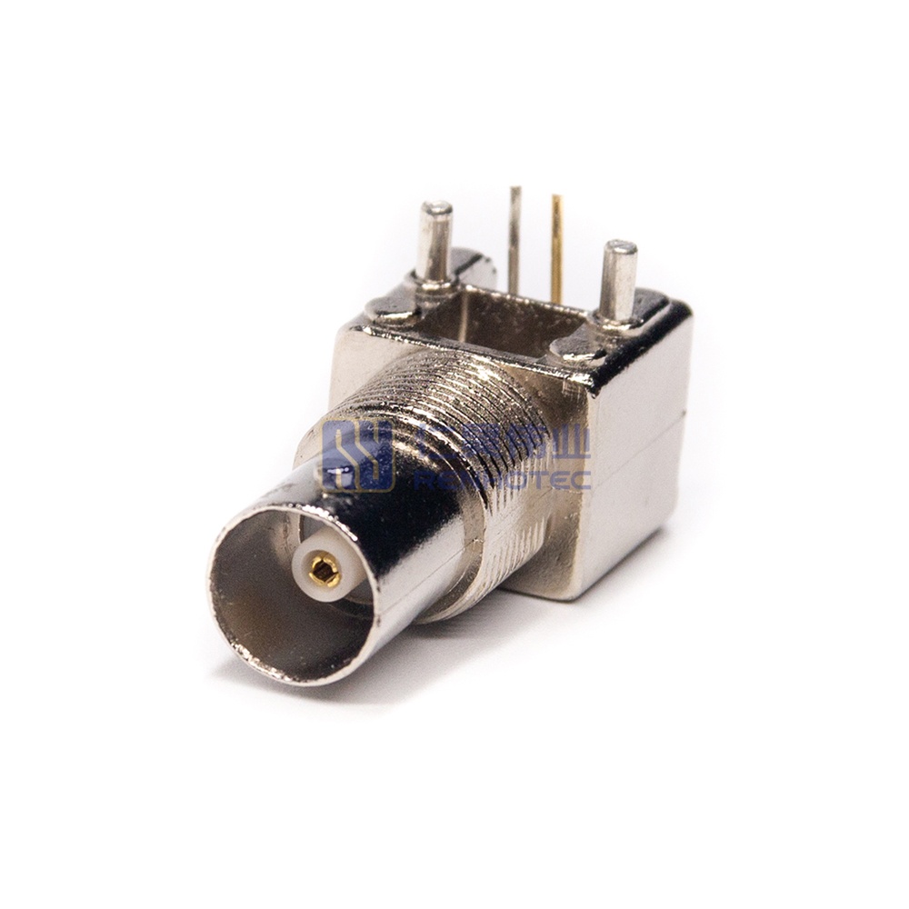 BNC Connector Right Angle Jack Panel Mount Through Hole - RHT-610-5017