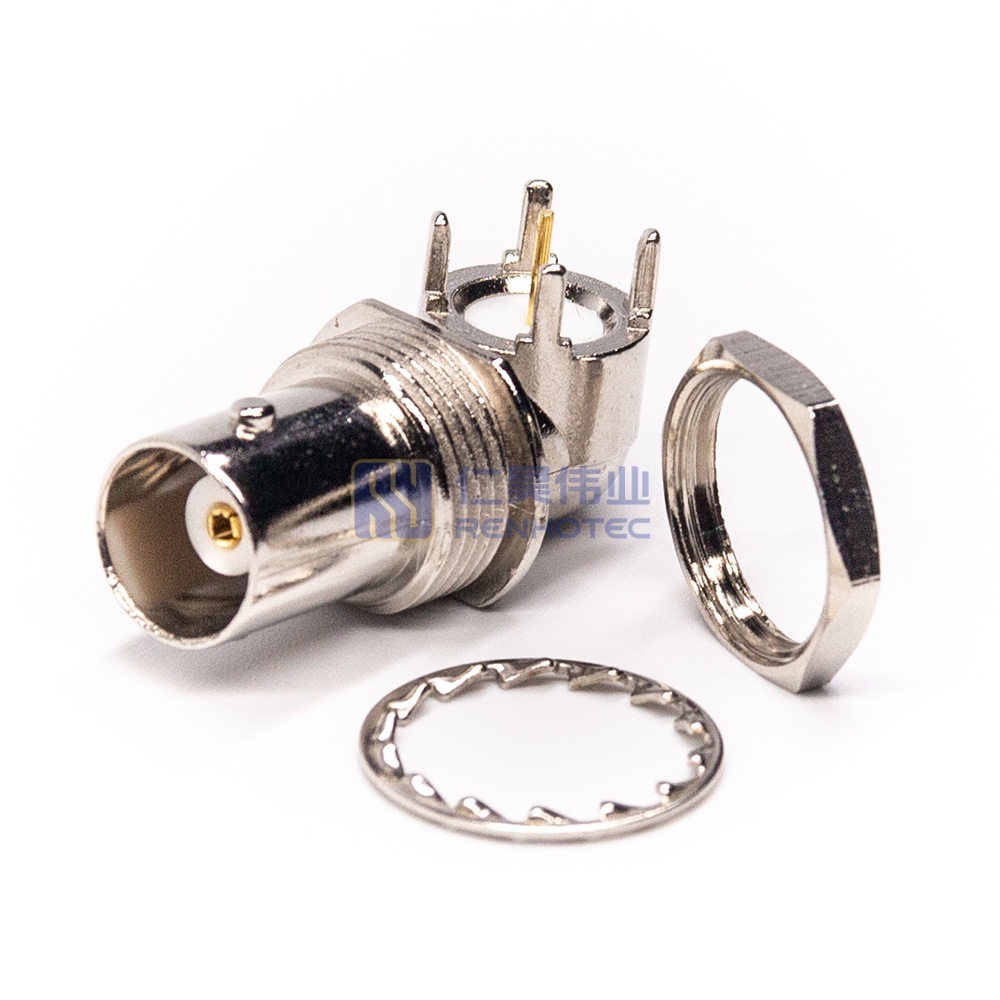 BNC Connector Right Angle Jack Panel Mount Through Hole - RHT-610-5019 - Image 2