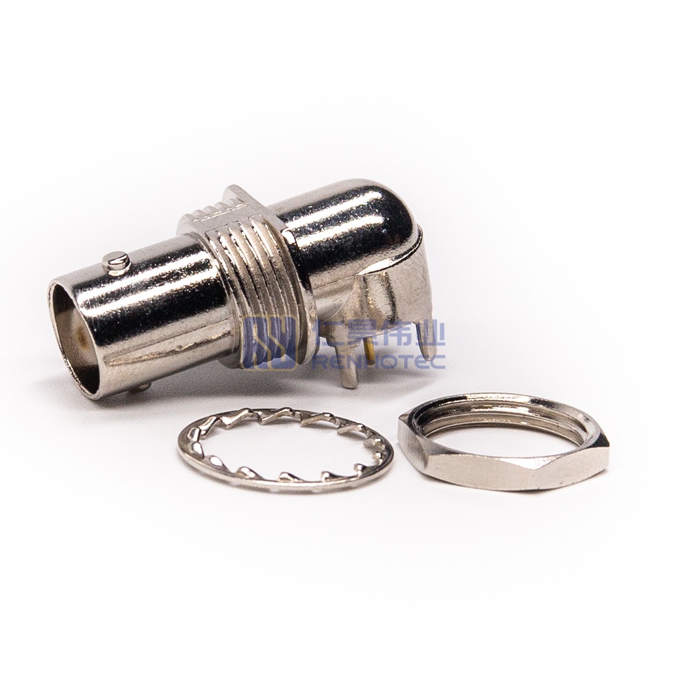 BNC Connector Right Angle Jack Panel Mount Through Hole - RHT-610-5019 - Image 3