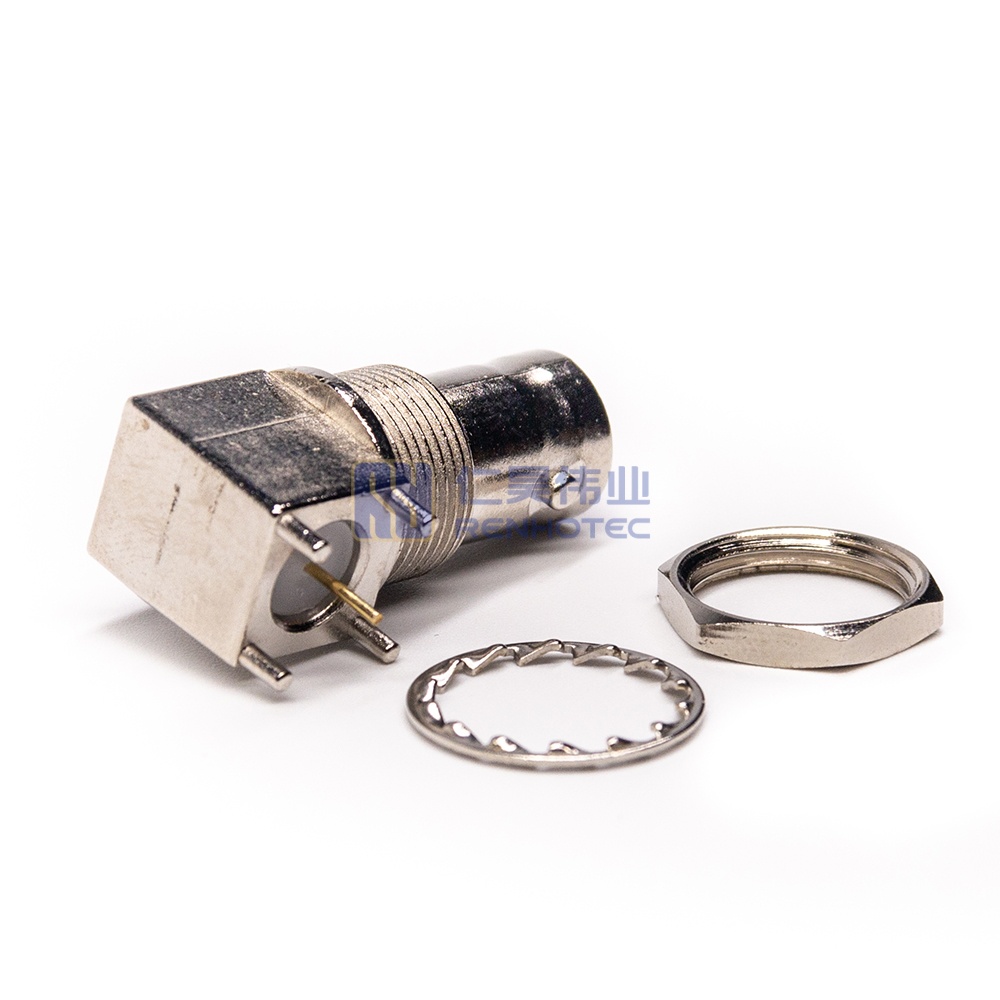 BNC Connector Right Angle Jack Panel Mount Through Hole - RHT-610-5024 - Image 2