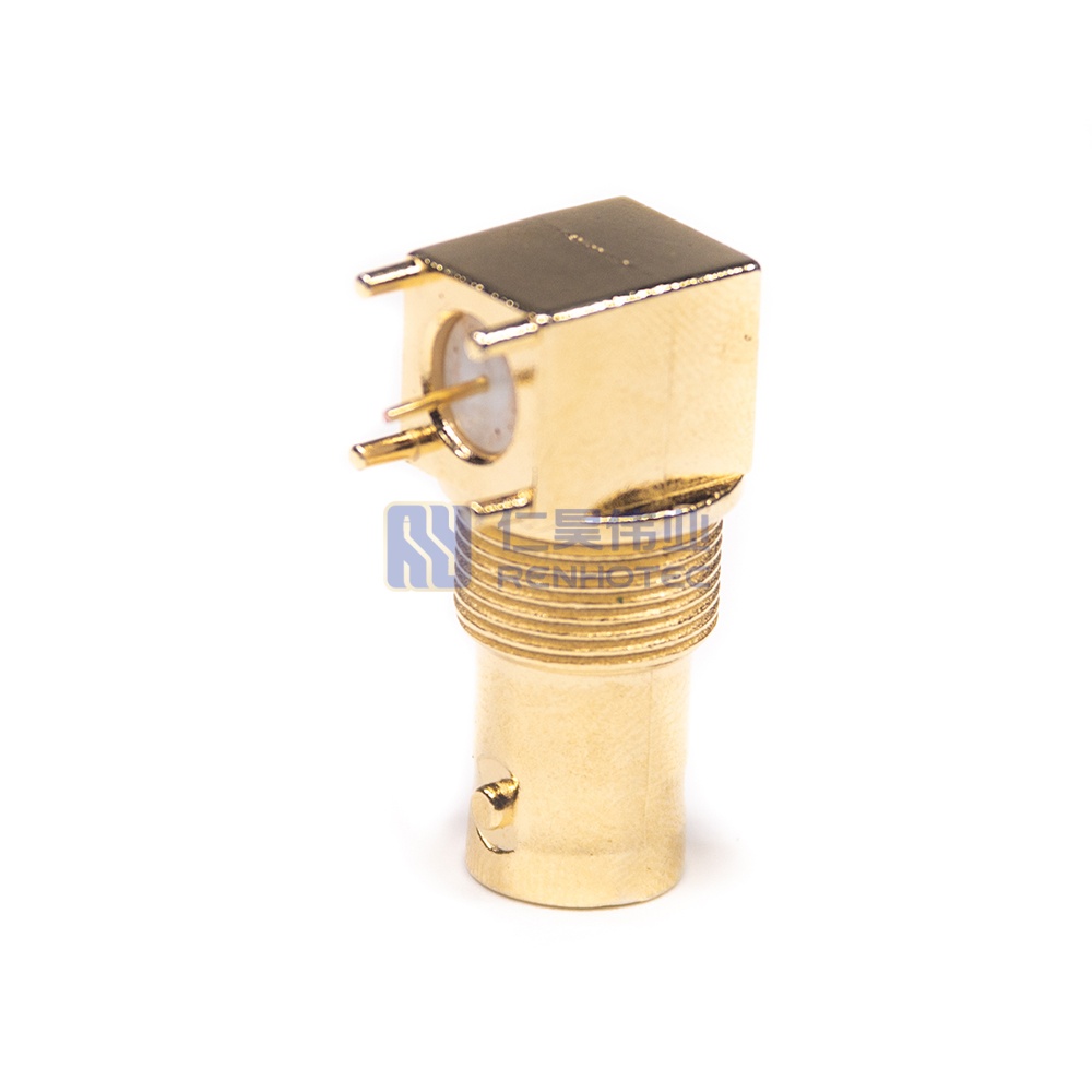 BNC Connector Right Angle Jack Panel Mount Through Hole - RHT-610-5158 - Image 2