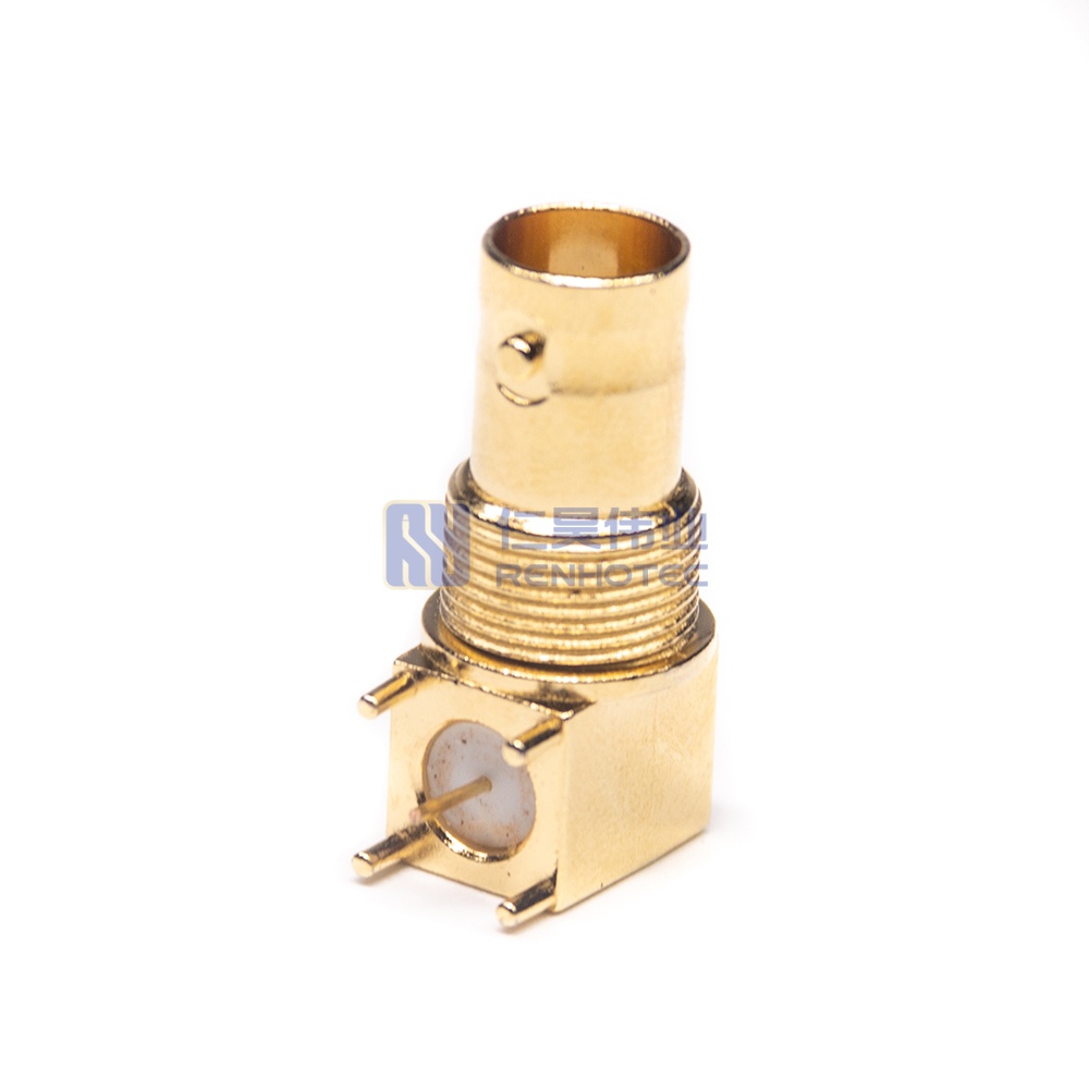 BNC Connector Right Angle Jack Panel Mount Through Hole - RHT-610-5158 - Image 3