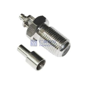 F Type Connector Jack Straight Solder Cable Bulkhead - RHT-611-0028