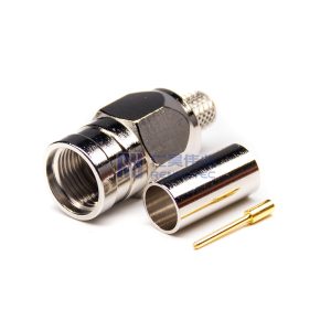 F Type Connector Plug Straight Crimp Cable Mount - RHT-611-0235
