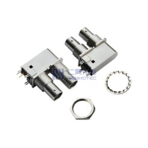 BNC Female Right Angle Bulkhead Connector PCB Mount - RHT-610-0054