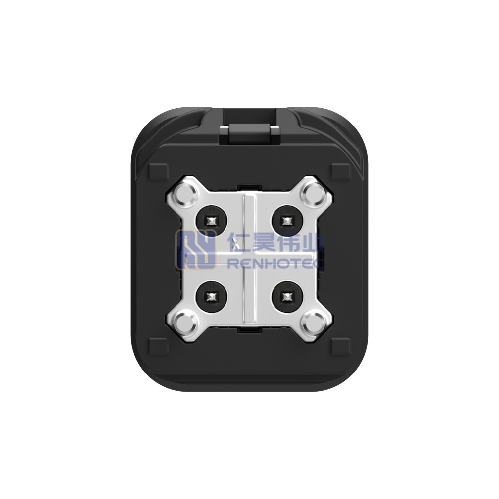 Cable-to-Board / Wire-to-Board, Shielded, Vertical, 4 Position, Board Mount, A Code, 4 mm Centerline, Signal, Data Connectivity Headers - Image 4