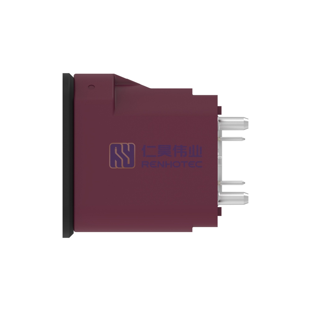 Cable-to-Board / Wire-to-Board, Shielded, Vertical, 4 Position, Board Mount, D Code, 4 mm Centerline, Signal, Data Connectivity Headers - Image 2