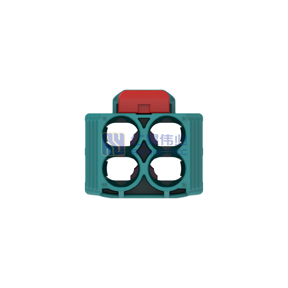 Cable-to-Cable, 180° Cable Exit, 4 Position, Z Code, Housing for Female Terminals, 8 mm Centerline, Crimp, Data Connectivity Housings - Image 4