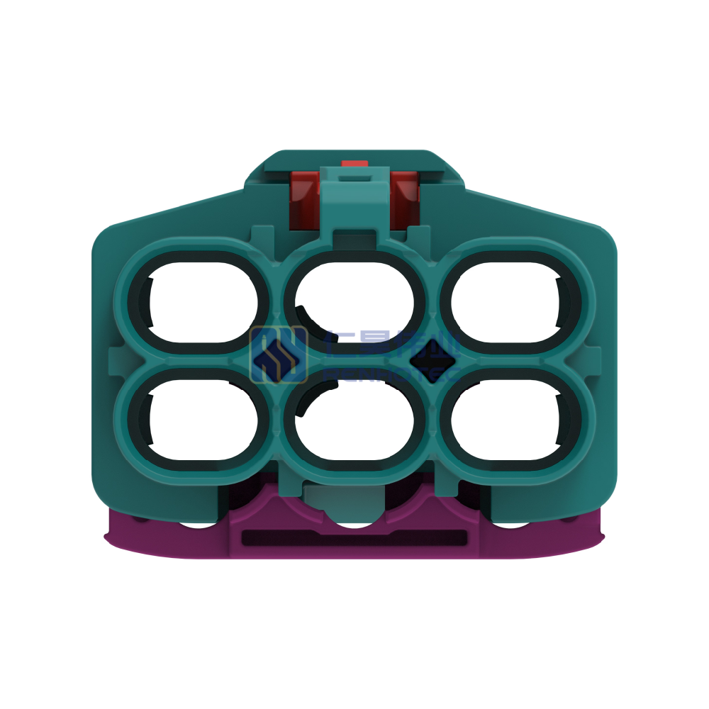 Cable-to-Board / Cable-to-Cable, 180° Cable Exit, 6 Position, Z Code, Plug, 8 mm Centerline, Crimp, Data Connectivity Housings - Image 4