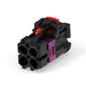Cable-to-Cable 180° Cable Exit 4 Position A Code Housing for Female Terminals 4 mm Centerline Crimp Data Connectivity Housings
