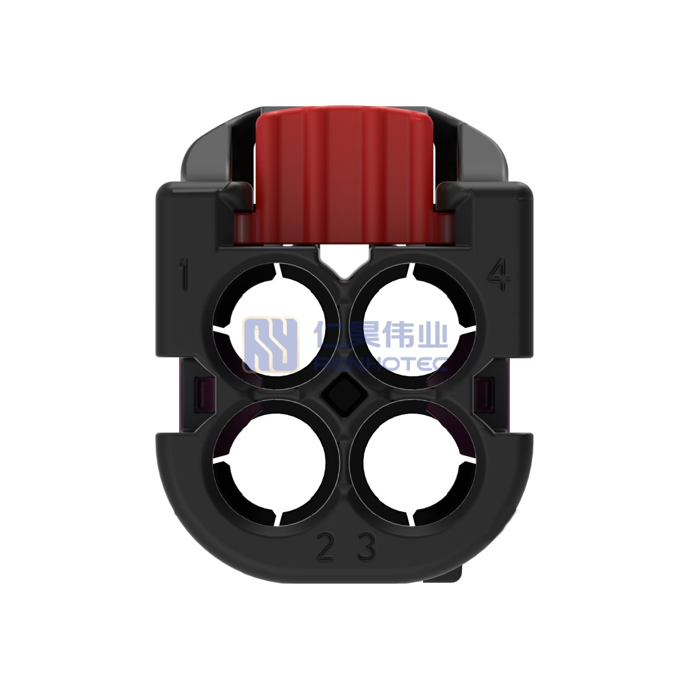 Cable-to-Cable 180° Cable Exit 4 Position A Code Housing for Female Terminals 4 mm Centerline Crimp Data Connectivity Housings - Image 4