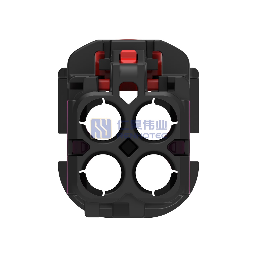 Cable-to-Cable 180° Cable Exit 4 Position A Code Housing for Female Terminals 4 mm Centerline Crimp Data Connectivity Housings - Image 5