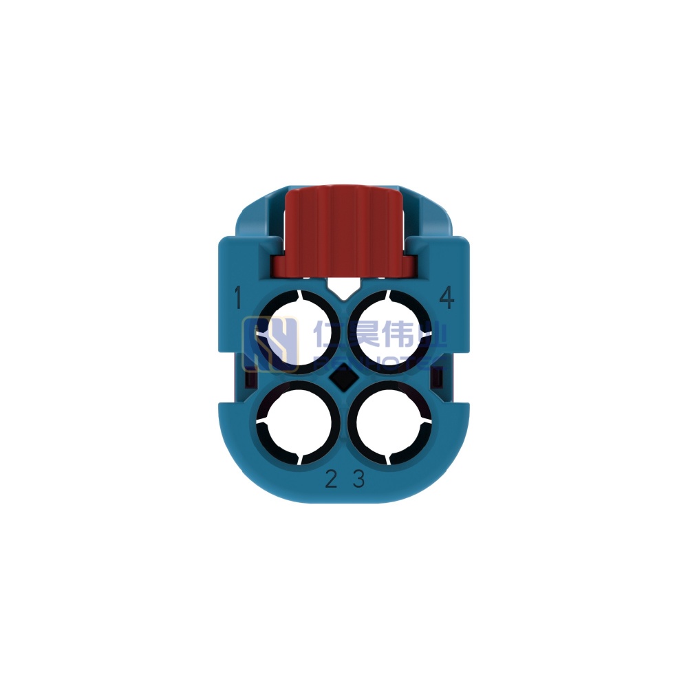 Cable-to-Cable 180° Cable Exit 4 Position C Code Housing for Female Terminals 4 mm Centerline Crimp Data Connectivity Housings - Image 4