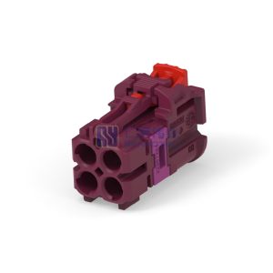 Cable-to-Cable 180° Cable Exit 4 Position D Code Housing for Female Terminals 4 mm Centerline Crimp Data Connectivity Housings
