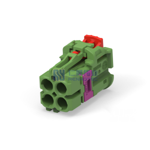 Cable-to-Cable 180° Cable Exit 4 Position E Code Housing for Female Terminals 4 mm Centerline Crimp Data Connectivity Housings