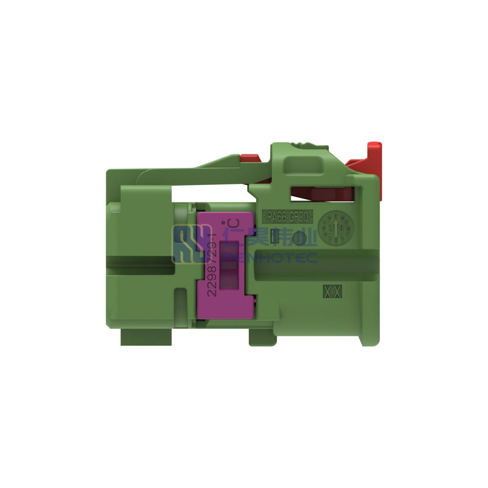 Cable-to-Cable 180° Cable Exit 4 Position E Code Housing for Female Terminals 4 mm Centerline Crimp Data Connectivity Housings - Image 2