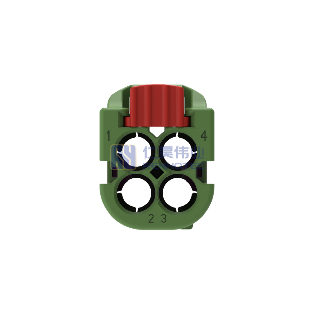 Cable-to-Cable 180° Cable Exit 4 Position E Code Housing for Female Terminals 4 mm Centerline Crimp Data Connectivity Housings - Image 4