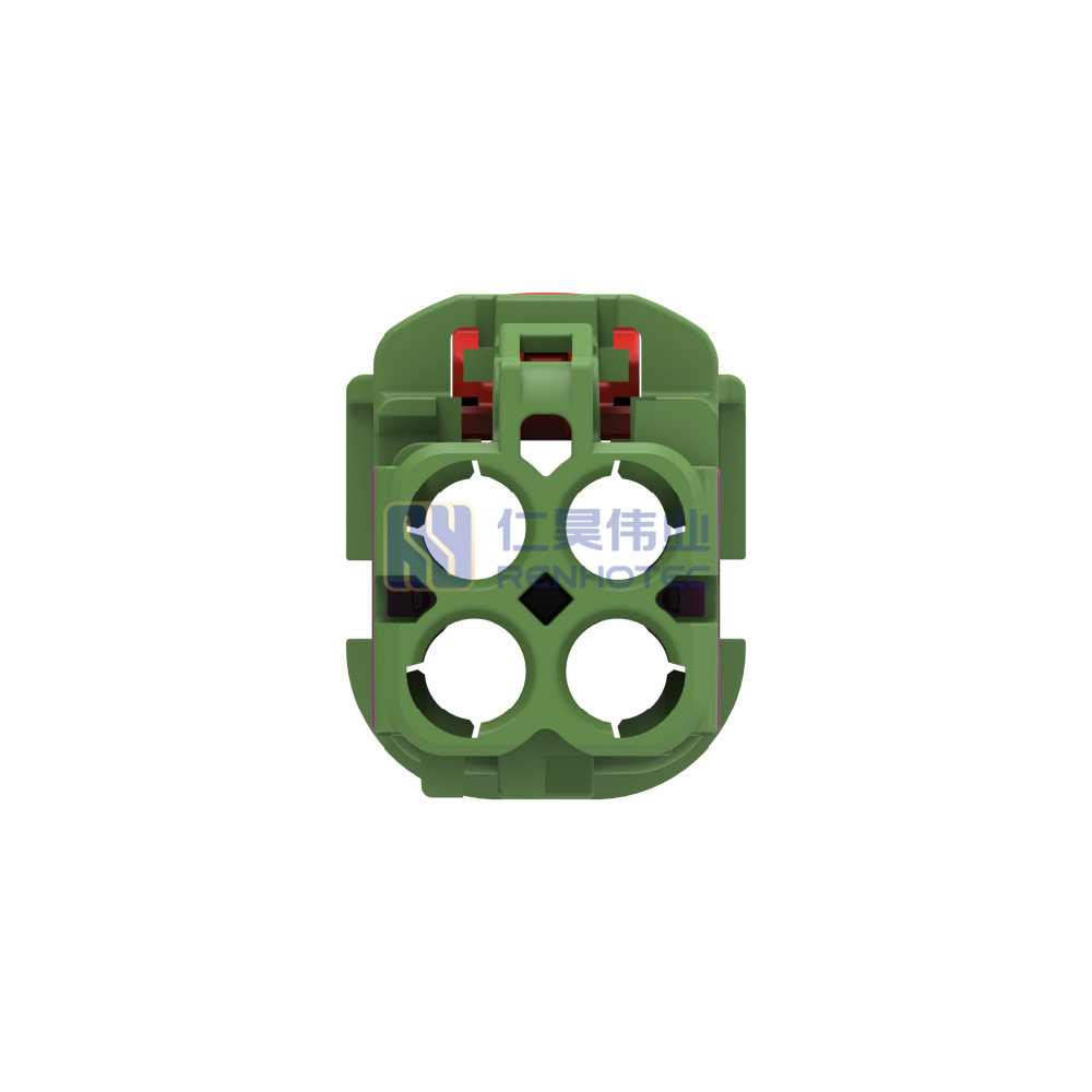 Cable-to-Cable 180° Cable Exit 4 Position E Code Housing for Female Terminals 4 mm Centerline Crimp Data Connectivity Housings - Image 5