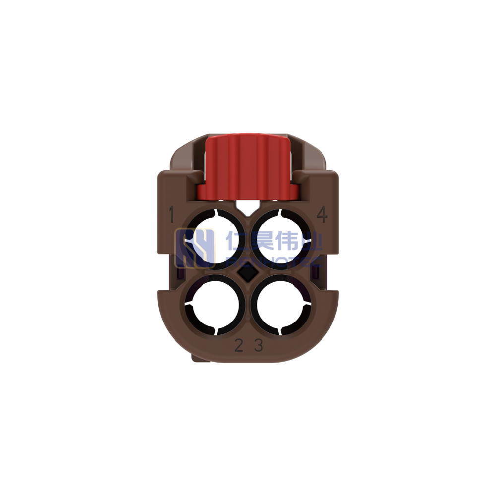 Cable-to-Cable 180° Cable Exit 4 Position F Code Housing for Female Terminals 4 mm Centerline Crimp Data Connectivity Housings - Image 4