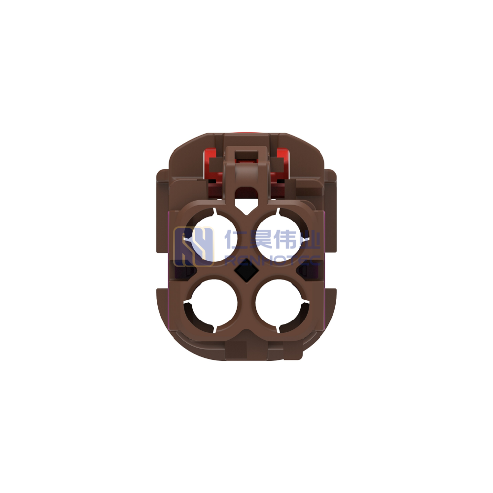 Cable-to-Cable 180° Cable Exit 4 Position F Code Housing for Female Terminals 4 mm Centerline Crimp Data Connectivity Housings - Image 5