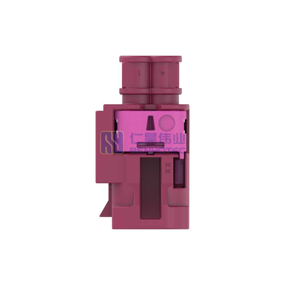 Cable-to-Cable 180° Cable Exit 4 Position D Code Housing for Male Terminals 4 mm Centerline Crimp Data Connectivity Housings - Image 3