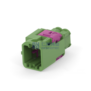 Cable-to-Cable 180° Cable Exit 4 Position E Code Housing for Male Terminals 4 mm Centerline Crimp Data Connectivity Housings