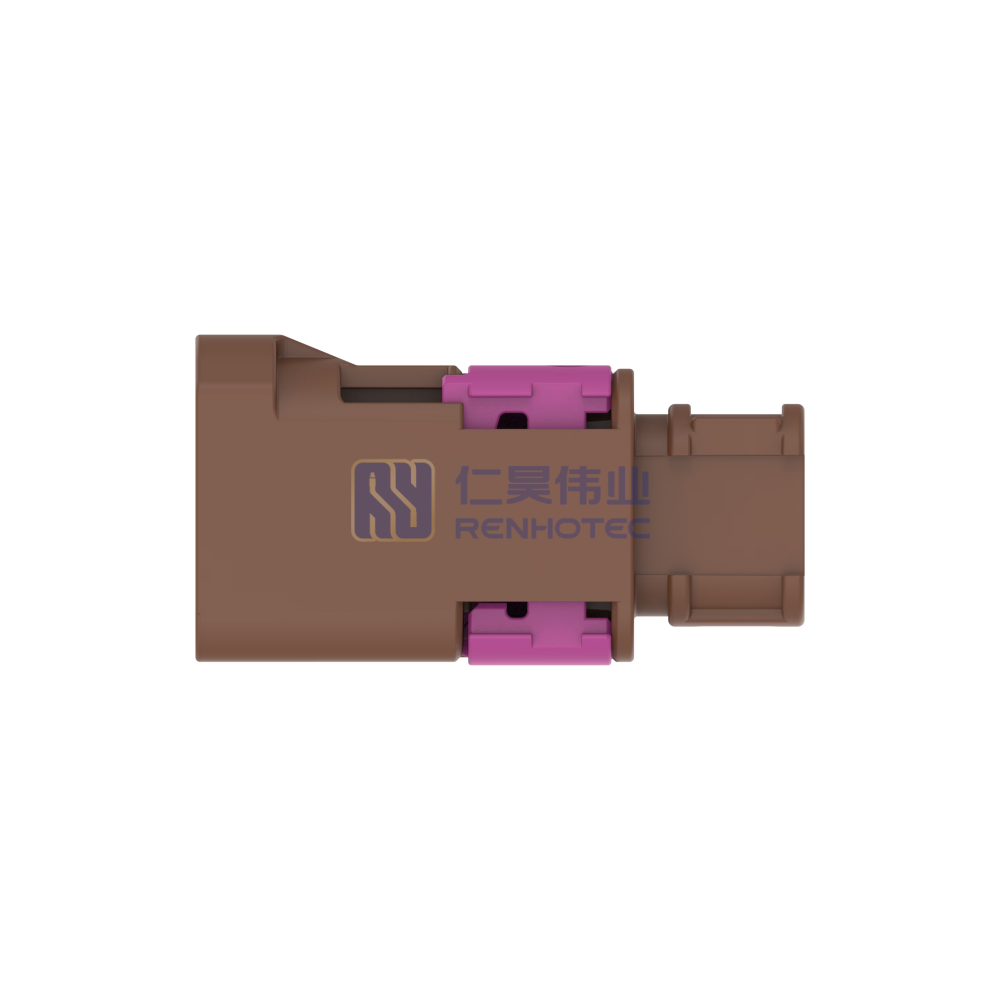 Cable-to-Cable 180° Cable Exit 4 Position F Code Housing for Male Terminals 4 mm Centerline Crimp Data Connectivity Housings - Image 2