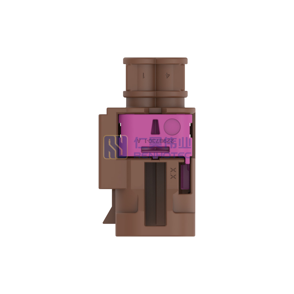 Cable-to-Cable 180° Cable Exit 4 Position F Code Housing for Male Terminals 4 mm Centerline Crimp Data Connectivity Housings - Image 3