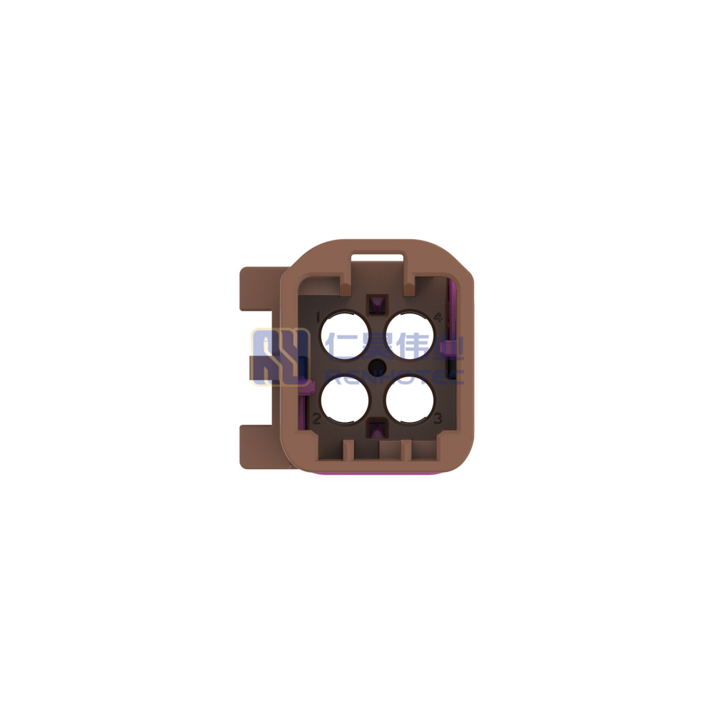 Cable-to-Cable 180° Cable Exit 4 Position F Code Housing for Male Terminals 4 mm Centerline Crimp Data Connectivity Housings - Image 5