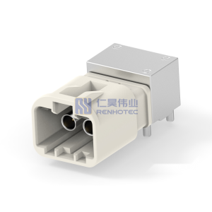Cable-to-Board Shielded Horizontal 2 Position Board Mount B Code 4 mm Centerline Signal Data Connectivity Headers