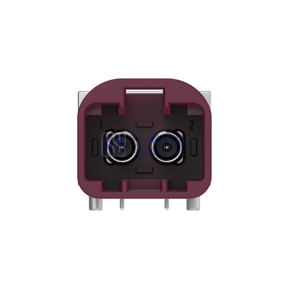 Cable-to-Board Shielded Horizontal 2 Position Board Mount D Code 4 mm Centerline Signal Data Connectivity Headers - Image 5