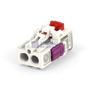 Cable-to-Cable 180° Cable Exit 2 Position B Code Housing for Female Terminals 4 mm Centerline Crimp Data Connectivity Housings