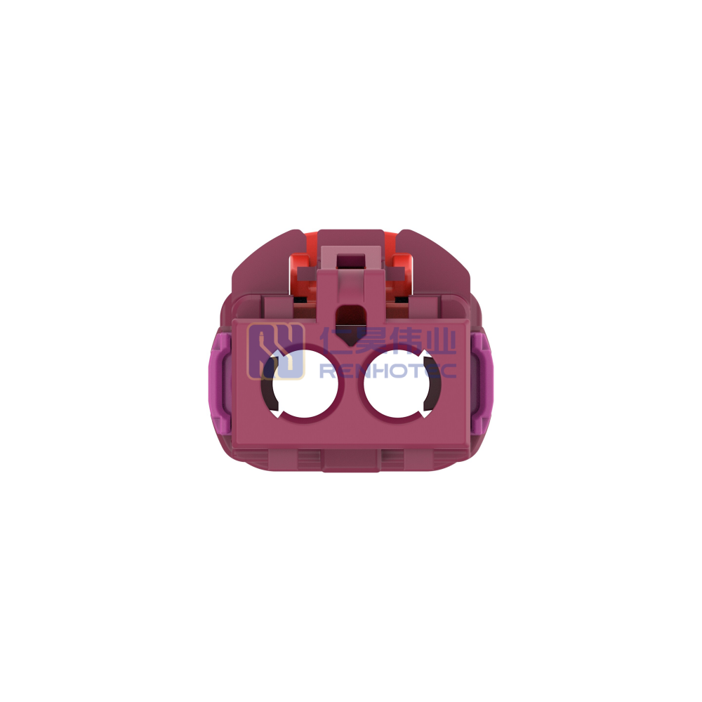 Cable-to-Cable 180° Cable Exit 2 Position D Code Housing for Female Terminals 4 mm Centerline Crimp Data Connectivity Housings - Image 5