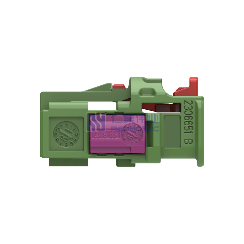 Cable-to-Cable 180° Cable Exit 2 Position E Code Housing for Female Terminals 4 mm Centerline Crimp Data Connectivity Housings - Image 2