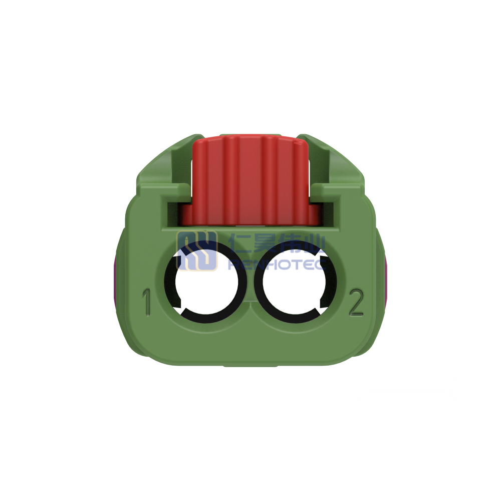 Cable-to-Cable 180° Cable Exit 2 Position E Code Housing for Female Terminals 4 mm Centerline Crimp Data Connectivity Housings - Image 4