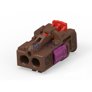 Cable-to-Cable 180° Cable Exit 2 Position F Code Housing for Female Terminals 4 mm Centerline Crimp Data Connectivity Housings