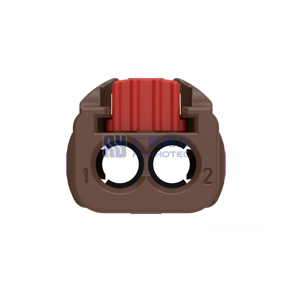 Cable-to-Cable 180° Cable Exit 2 Position F Code Housing for Female Terminals 4 mm Centerline Crimp Data Connectivity Housings - Image 4