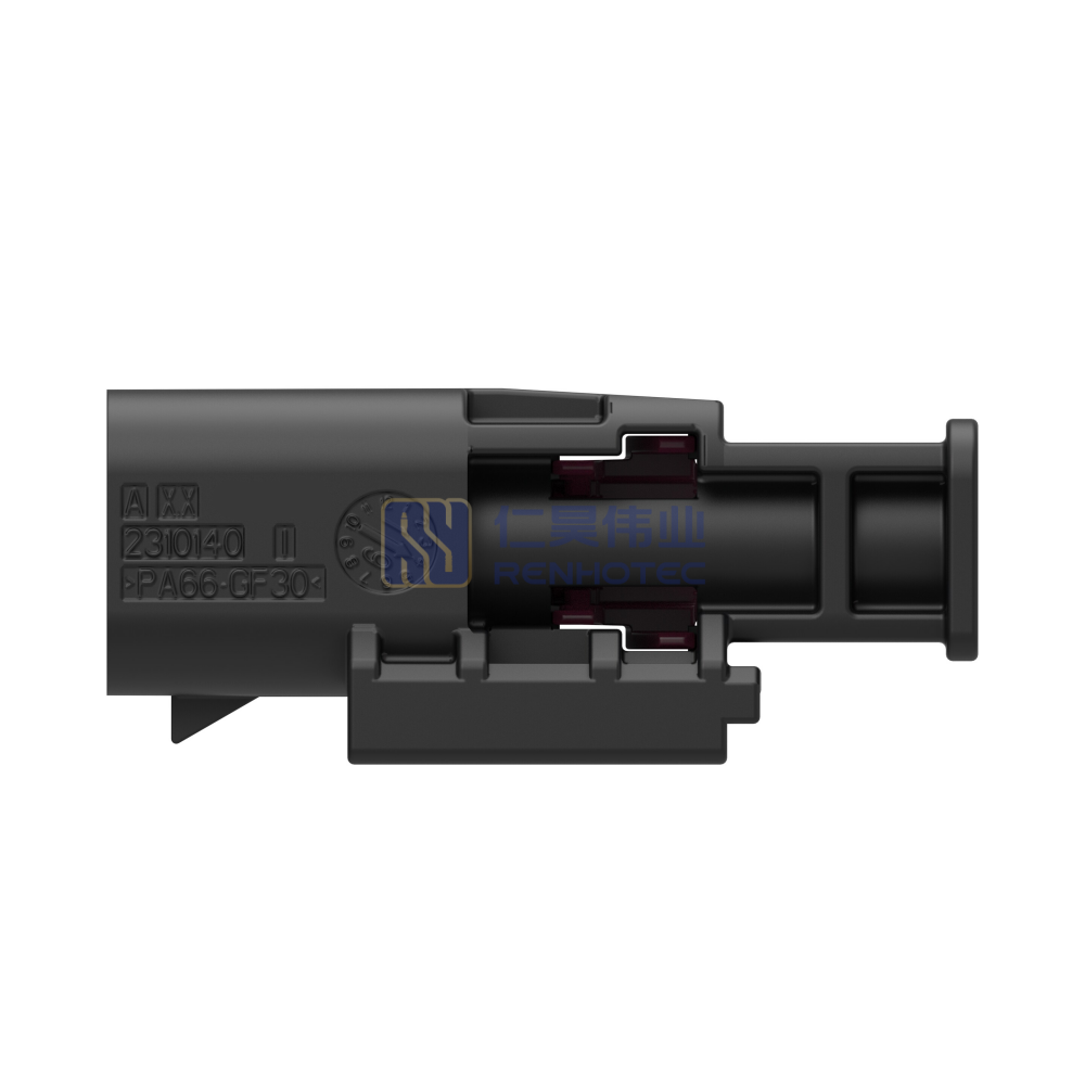 Cable-to-Cable / Wire-to-Wire 180° Cable Exit 1 Position A Code Housing for Male Terminals Crimp High Speed Data Data Connectivity Housings - Image 2