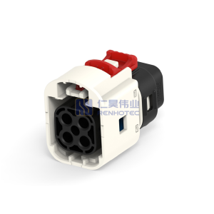 Wire-to-Board, Sealable, 180° Cable Exit, 4 Position, B Code, Housing for Female Terminals, 5 mm Centerline, Crimp, Data Connectivity Housings