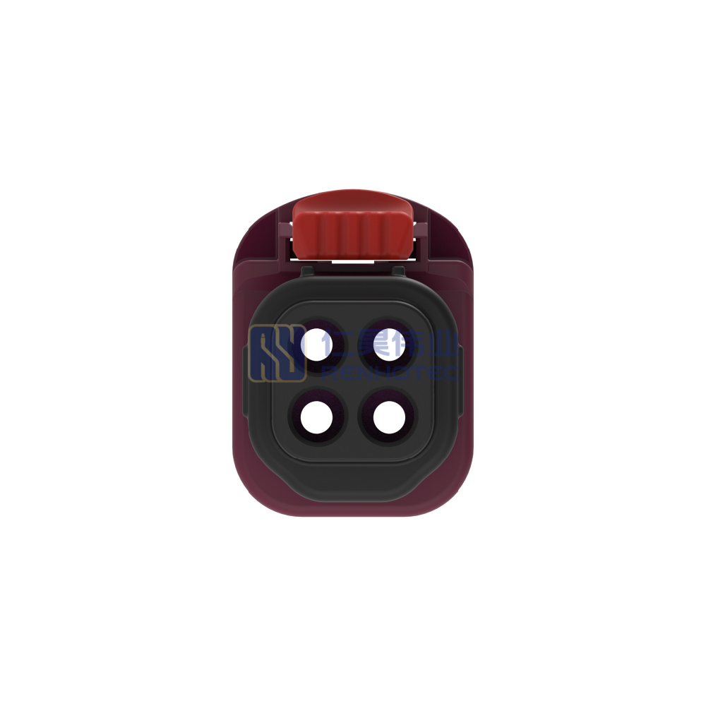 Cable-to-Cable, Sealable, 180° Cable Exit, 4 Position, D Code, Housing for Female Terminals, 5 mm Centerline, Data Connectivity Housings - Image 4