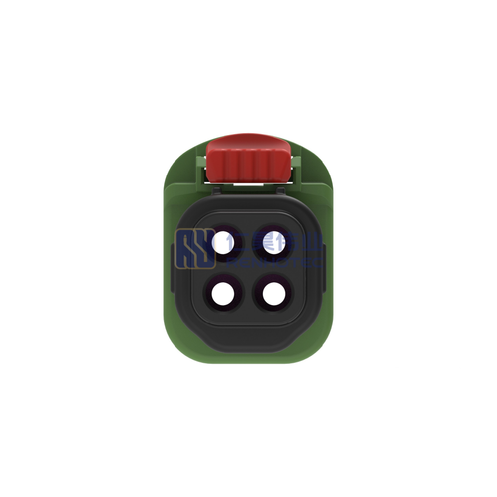 Cable-to-Cable, Sealable, 180° Cable Exit, 4 Position, E Code, Housing for Female Terminals, 5 mm Centerline, Data Connectivity Housings - Image 4
