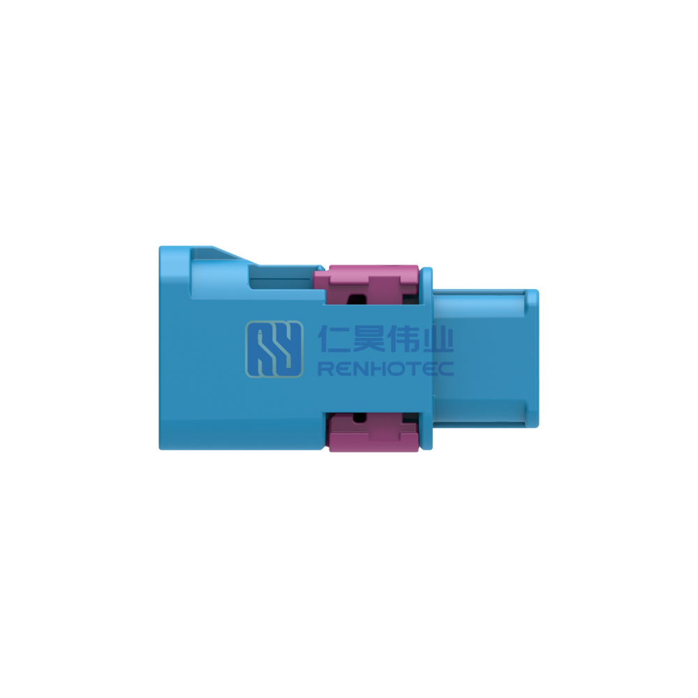 Cable-to-Cable, 180° Cable Exit, 4 Position, C Code, Housing for Male Terminals, 4 mm Centerline, Crimp, Data Connectivity Housings - Image 2