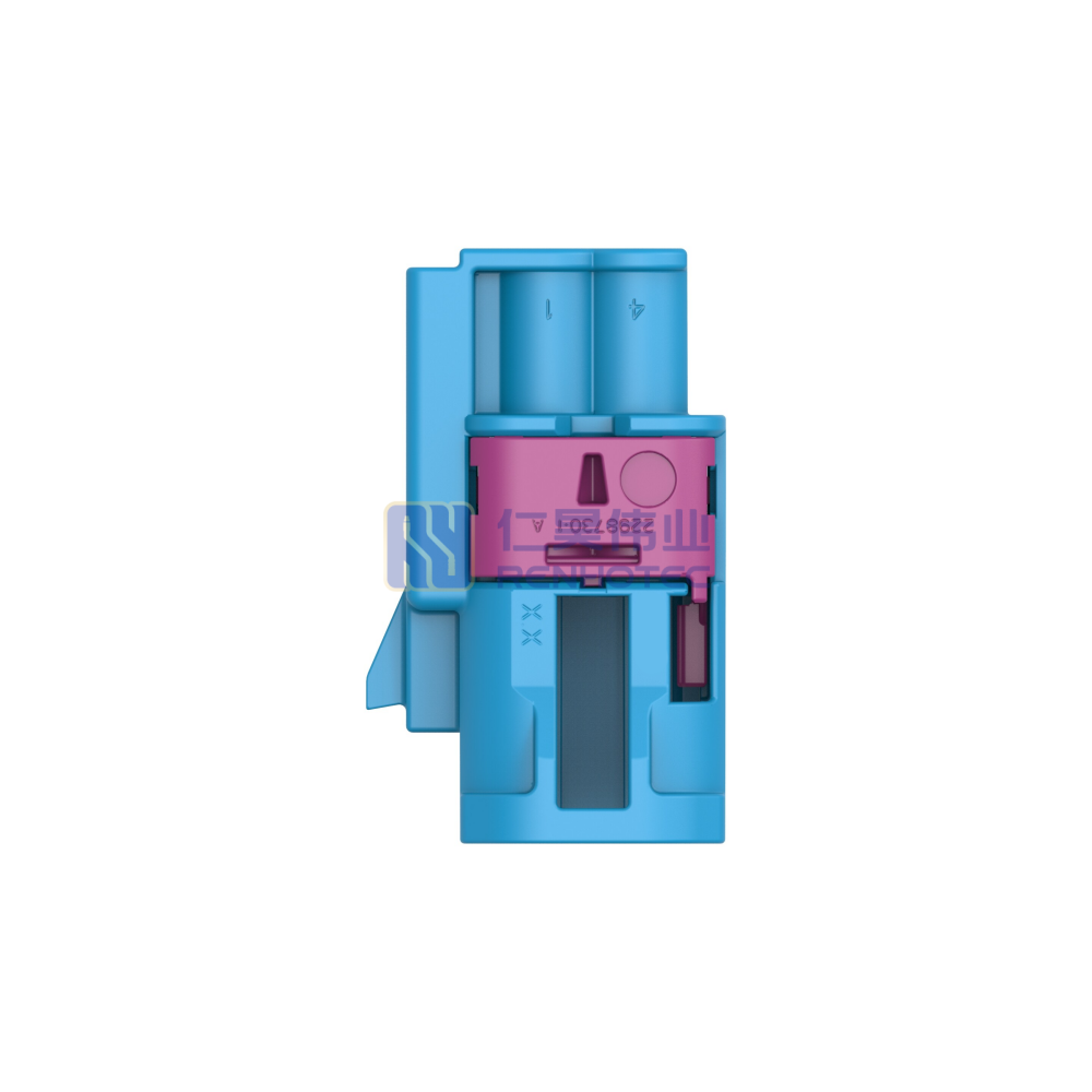 Cable-to-Cable, 180° Cable Exit, 4 Position, C Code, Housing for Male Terminals, 4 mm Centerline, Crimp, Data Connectivity Housings - Image 3