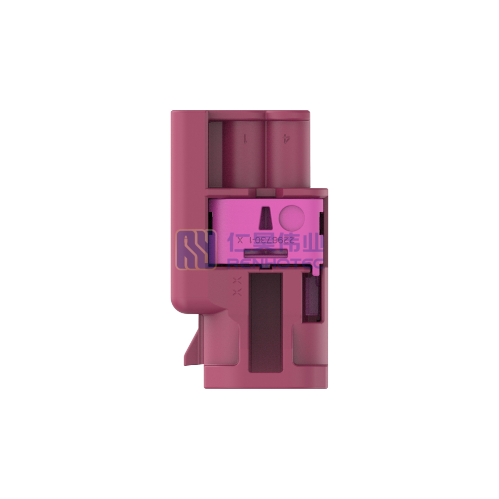 Cable-to-Cable, 180° Cable Exit, 4 Position, D Code, Housing for Male Terminals, 4 mm Centerline, Crimp, Data Connectivity Housings - Image 3