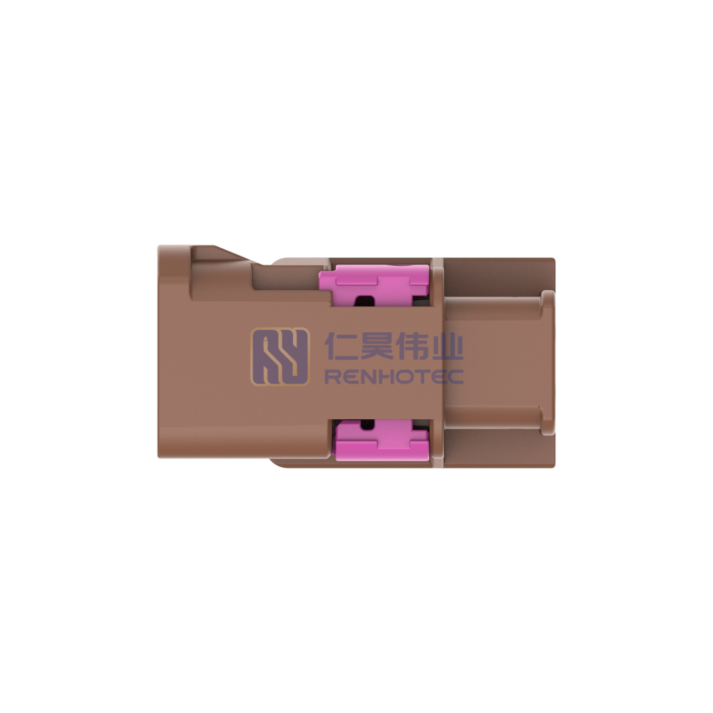 Cable-to-Cable, 180° Cable Exit, 4 Position, F Code, Housing for Male Terminals, 4 mm Centerline, Crimp, Data Connectivity Housings - Image 2