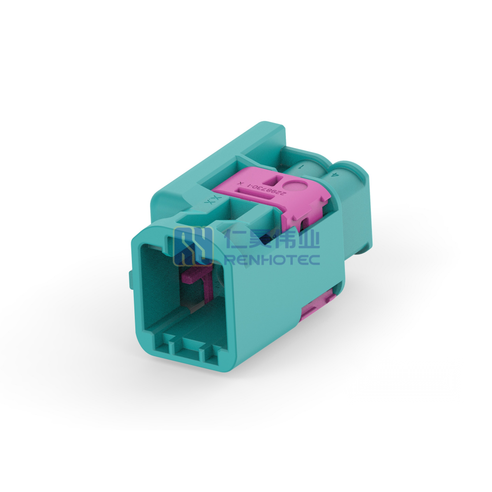 Cable-to-Cable, 180° Cable Exit, 4 Position, Z Code, Housing for Male Terminals, 4 mm Centerline, Crimp, Data Connectivity Housings