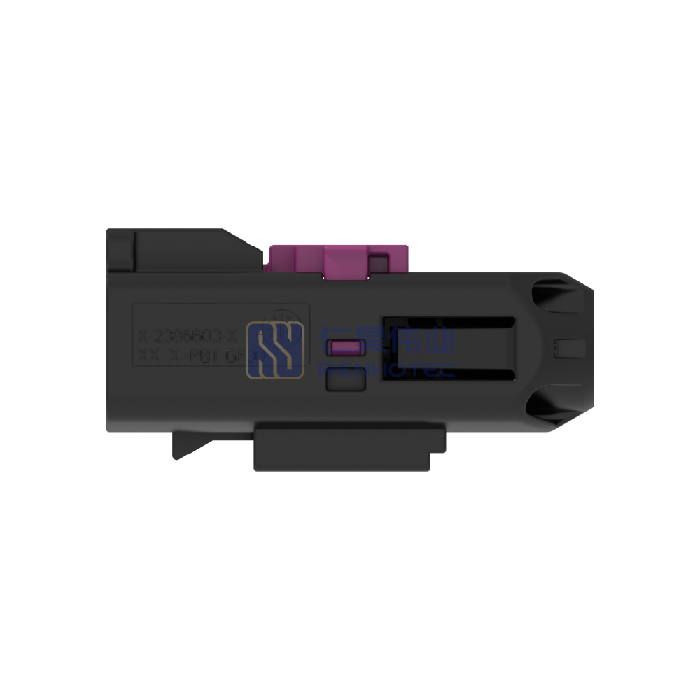 Cable-to-Cable, 180° Cable Exit, 2 Position, A Code, Housing for Male Terminals, 8 mm Centerline, Crimp, Data Connectivity Housings - Image 2