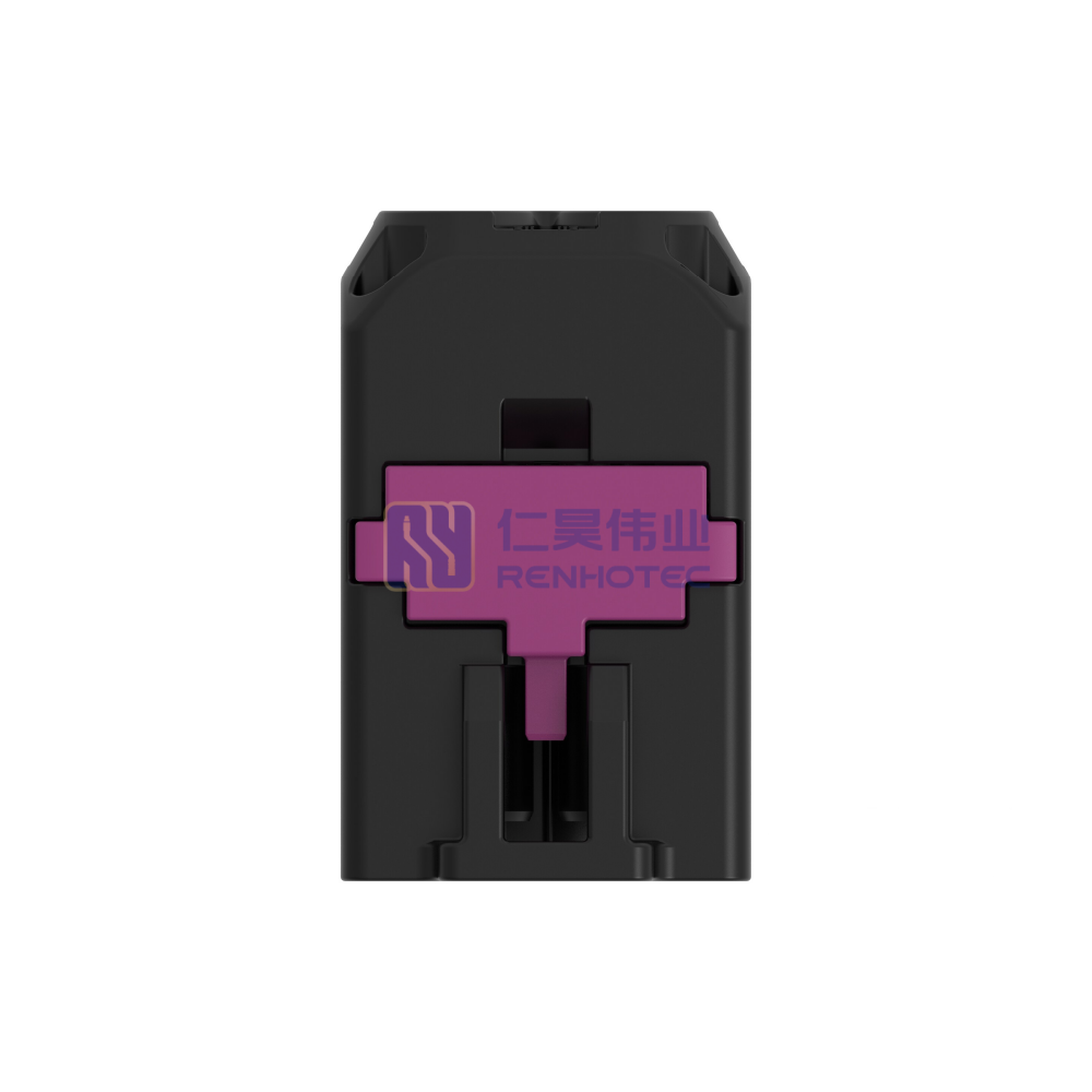Cable-to-Cable, 180° Cable Exit, 2 Position, A Code, Housing for Male Terminals, 8 mm Centerline, Crimp, Data Connectivity Housings - Image 3