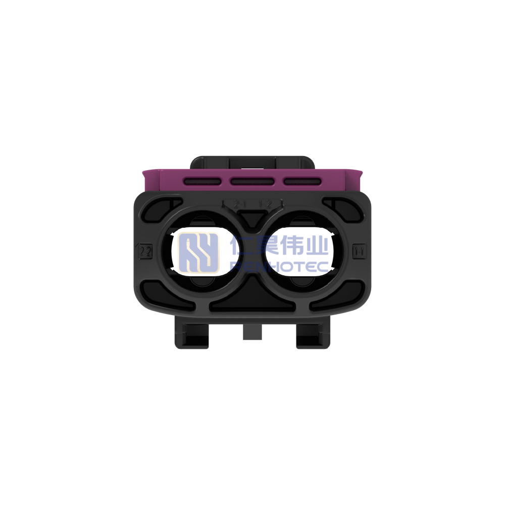Cable-to-Cable, 180° Cable Exit, 2 Position, A Code, Housing for Male Terminals, 8 mm Centerline, Crimp, Data Connectivity Housings - Image 4