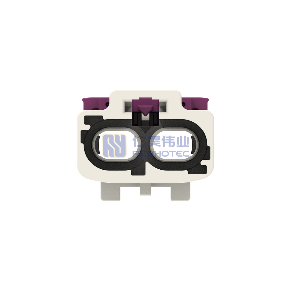 Cable-to-Cable, 180° Cable Exit, 2 Position, B Code, Housing for Male Terminals, 8 mm Centerline, Crimp, Data Connectivity Housings - Image 5